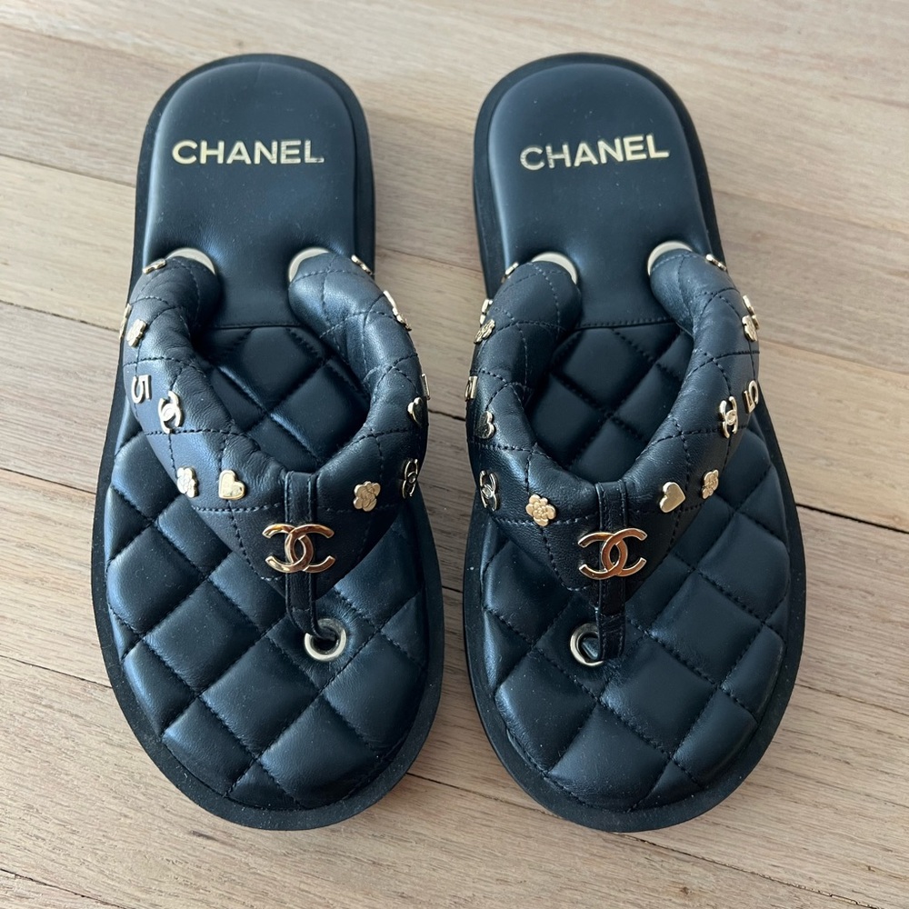 Chanel charm sandals